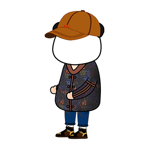 AN人物 熊猫人 棒球帽