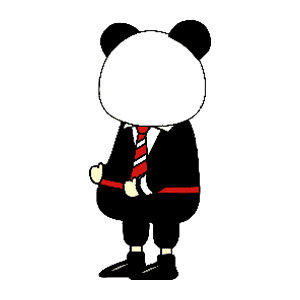 AN人物 熊猫人 黑色 红色