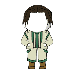 AN人物 学生 绿色衣服