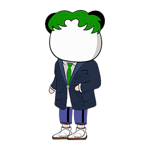 AN人物 熊猫人 绿头发