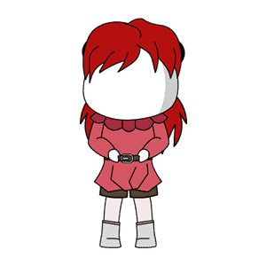 AN人物 粉色衣服女