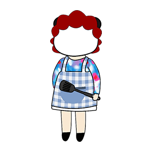 AN人物 拿着锅铲的家庭妇女