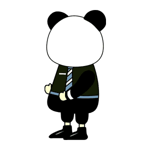 AN人物 熊猫人 黑衣服