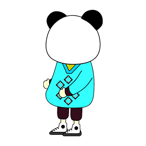 AN人物 熊猫人 青色