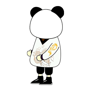 AN人物 熊猫人 龙衣服