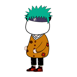 AN人物 黄衣服 绿头发