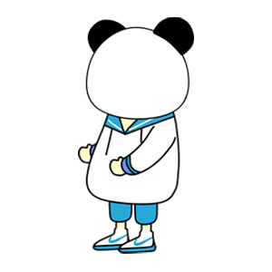 AN人物 熊猫人 蓝衣服