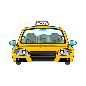 出租车正面视角