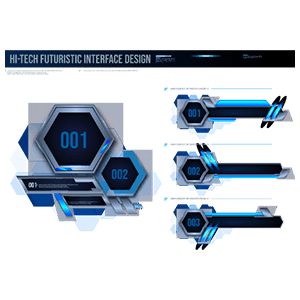 矢量科技面板标题 2