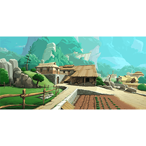 森林木屋 白天傍晚夜晚